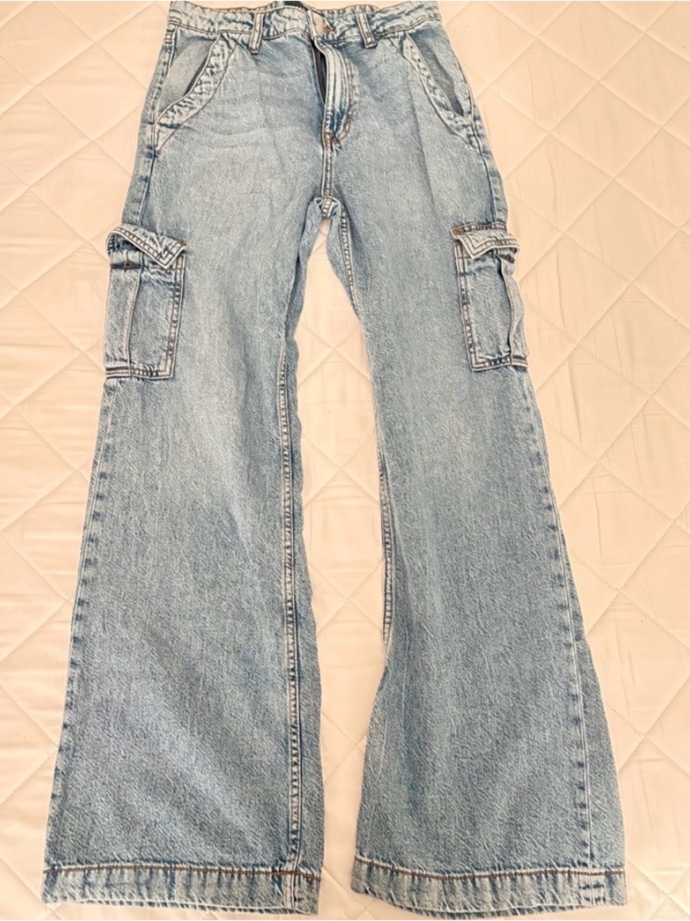 Aeropostale Light Wash Blue Wide Leg Flared Jeans